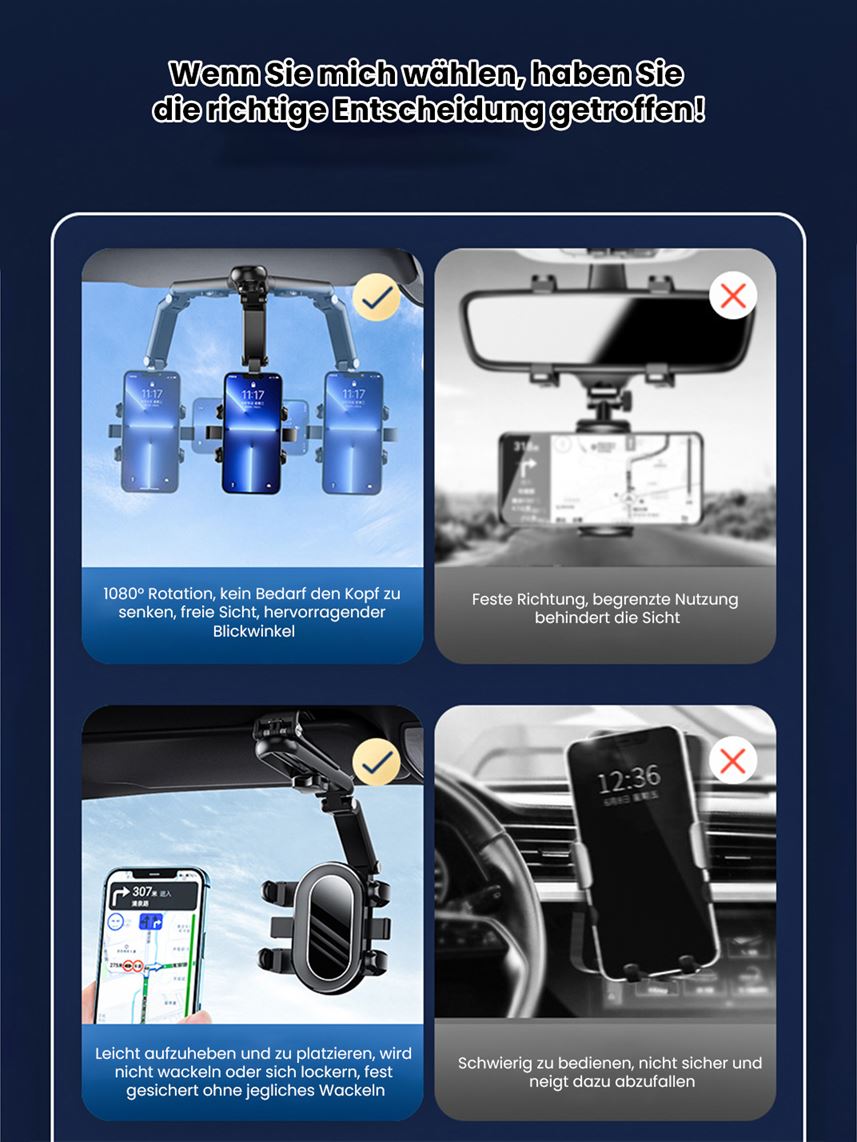Support de téléphone pour pare-soleil de voiture
