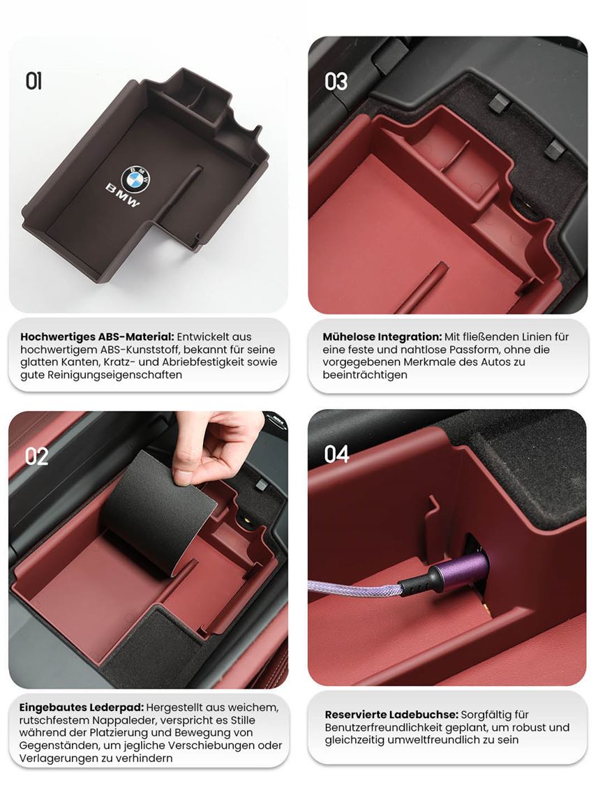 Martoffes™ Scatola Portaoggetti per Bracciolo BMW