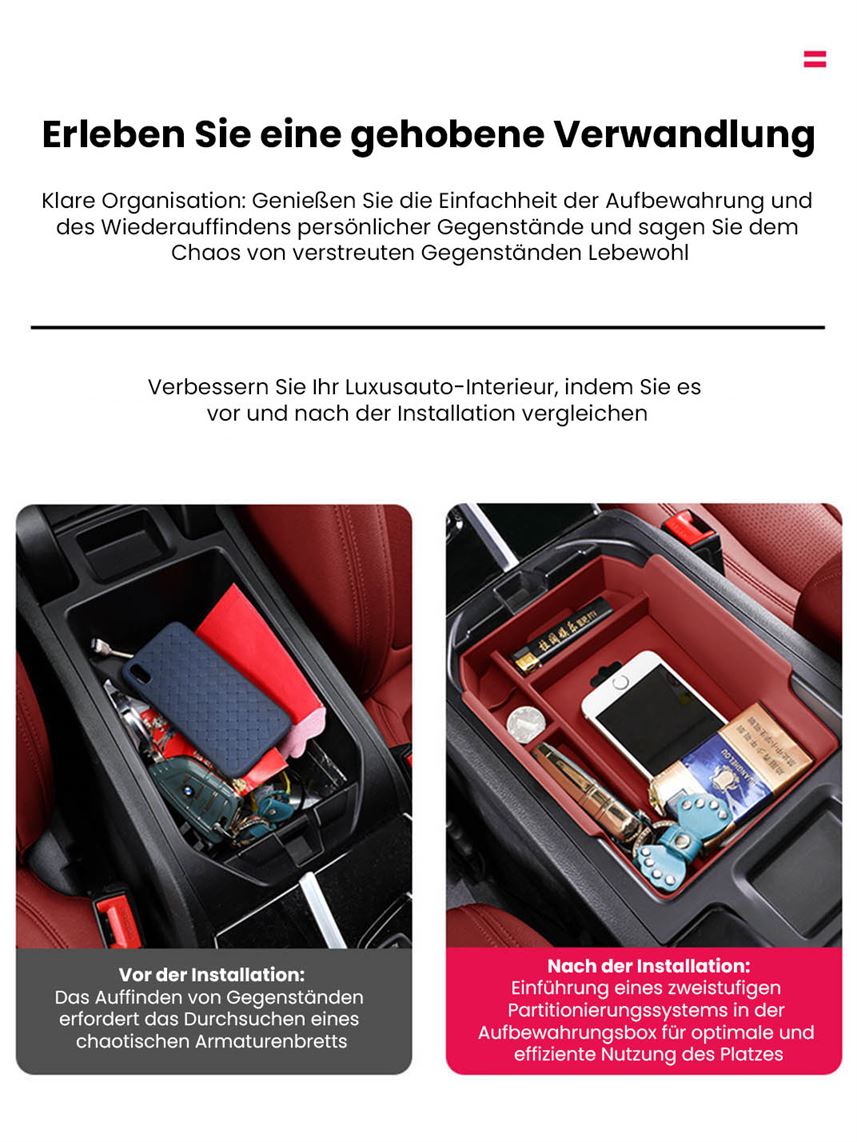 Martoffes™ Scatola Portaoggetti per Bracciolo BMW