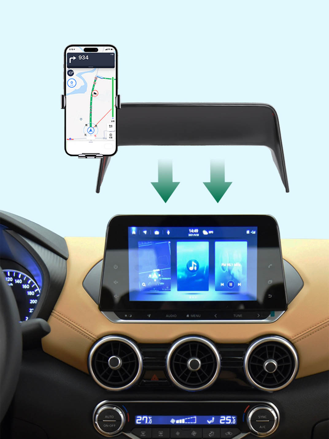 Martoffes™ Fixation Téléphone Nissan