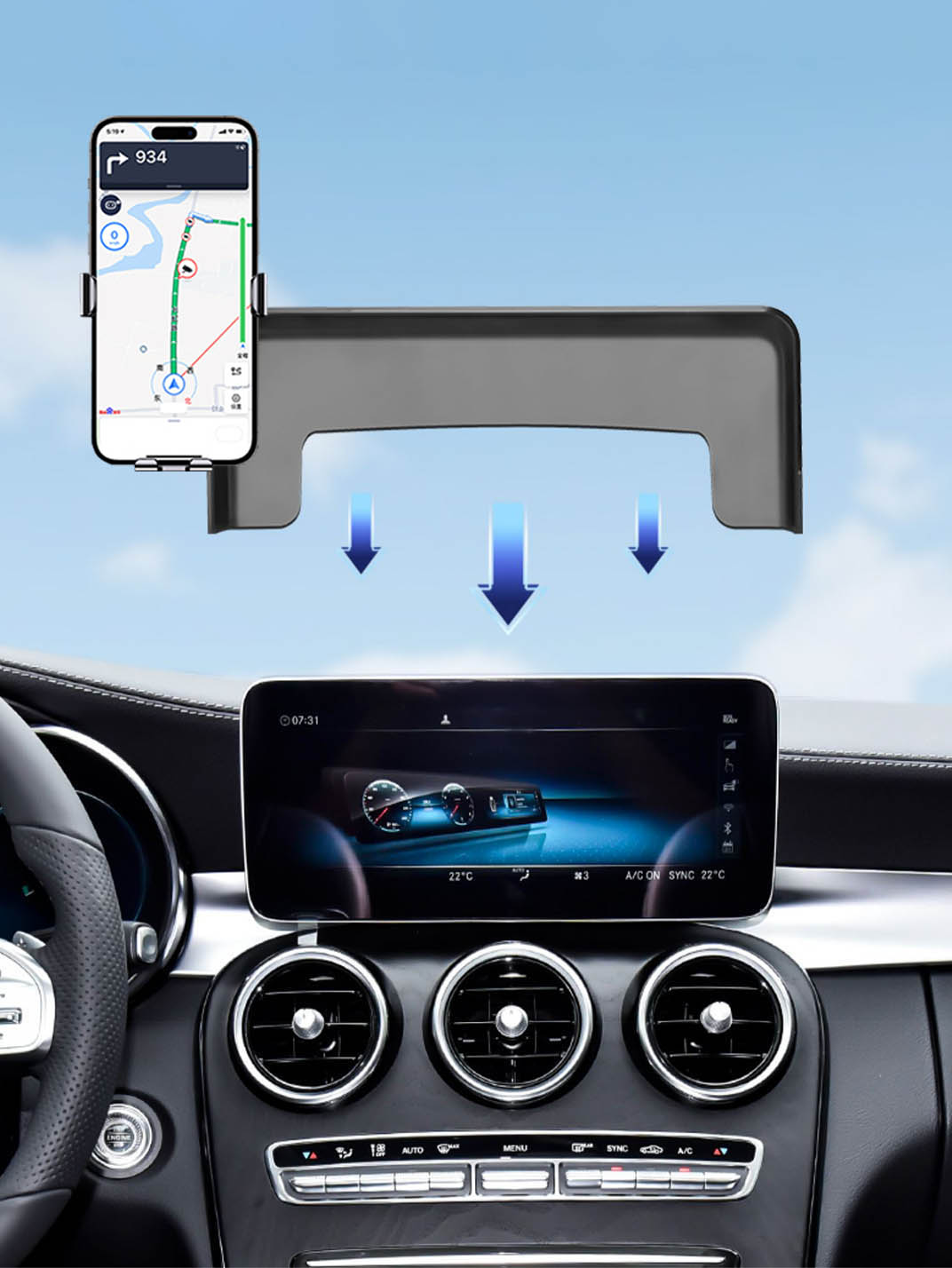 Martoffes™ Kompatibler Mercedes-Benz-Handyhalter